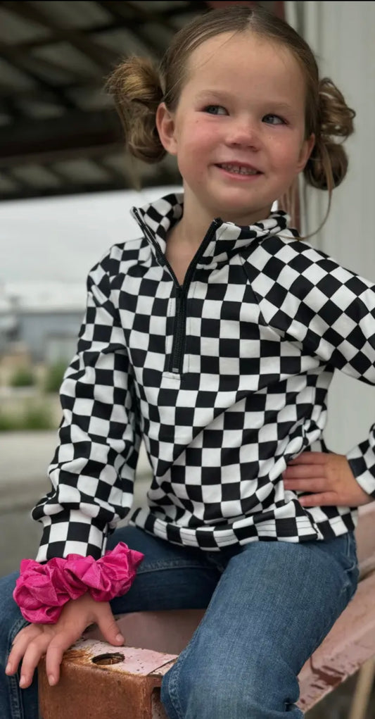 Mini checkered pullover